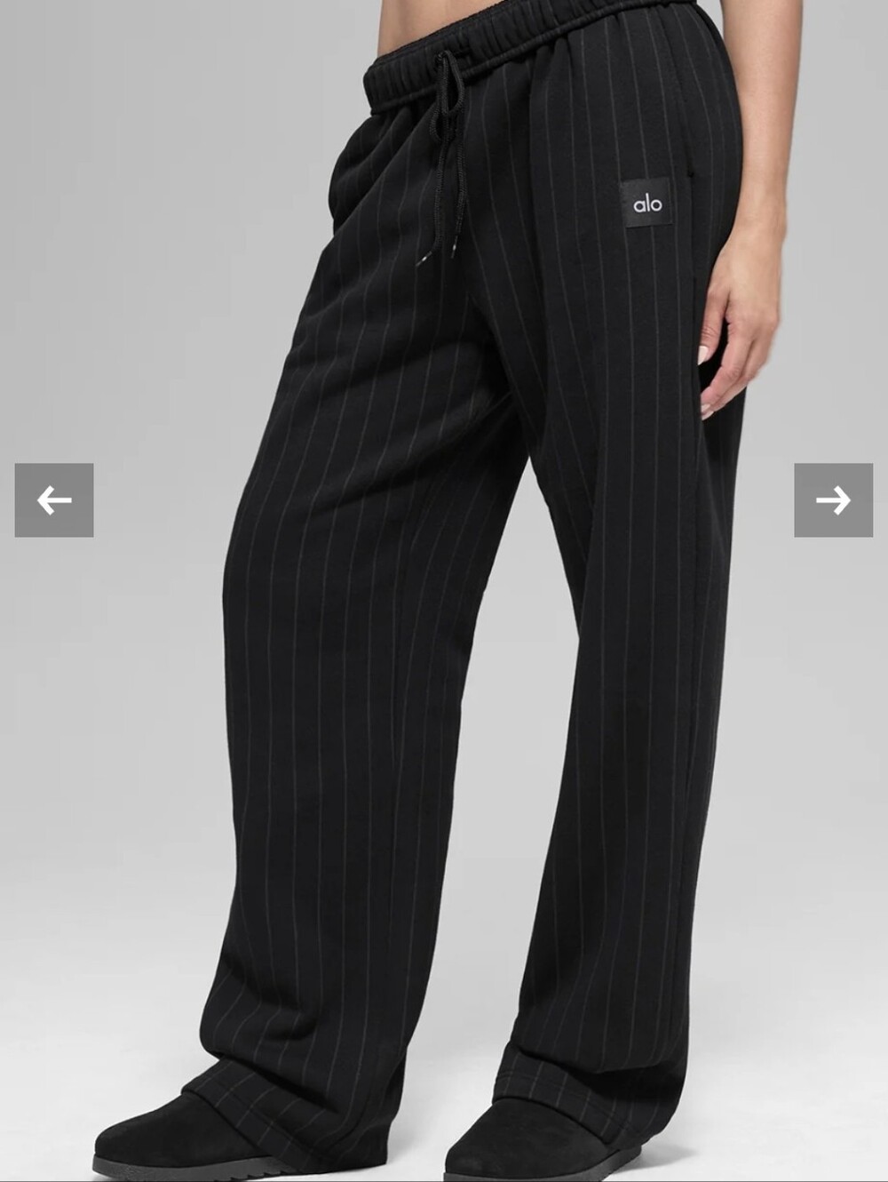 ALO Pinstripe Straight Leg Sweatpant XS